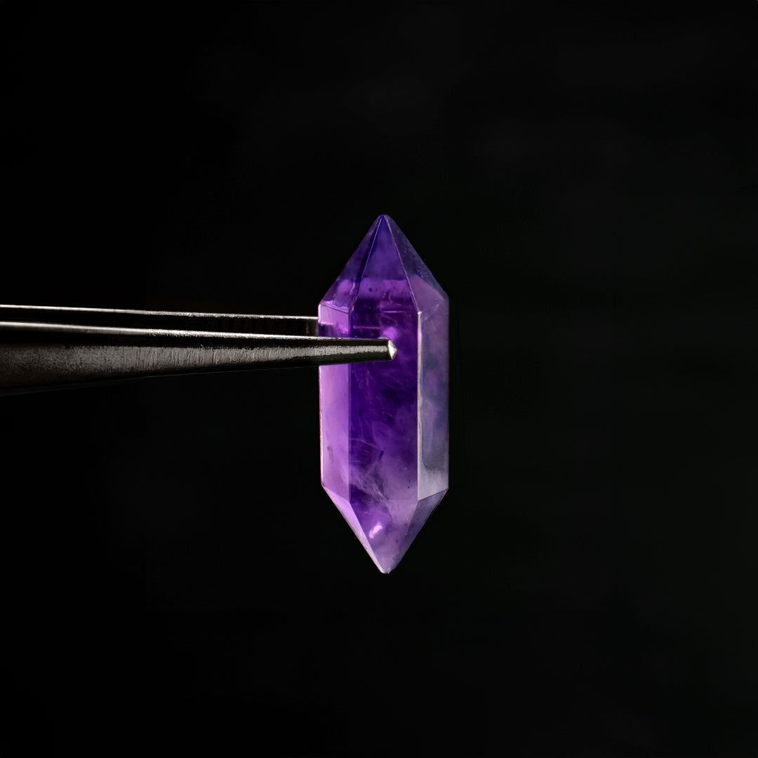 Shiny Amethyst Archangel Wings Necklace