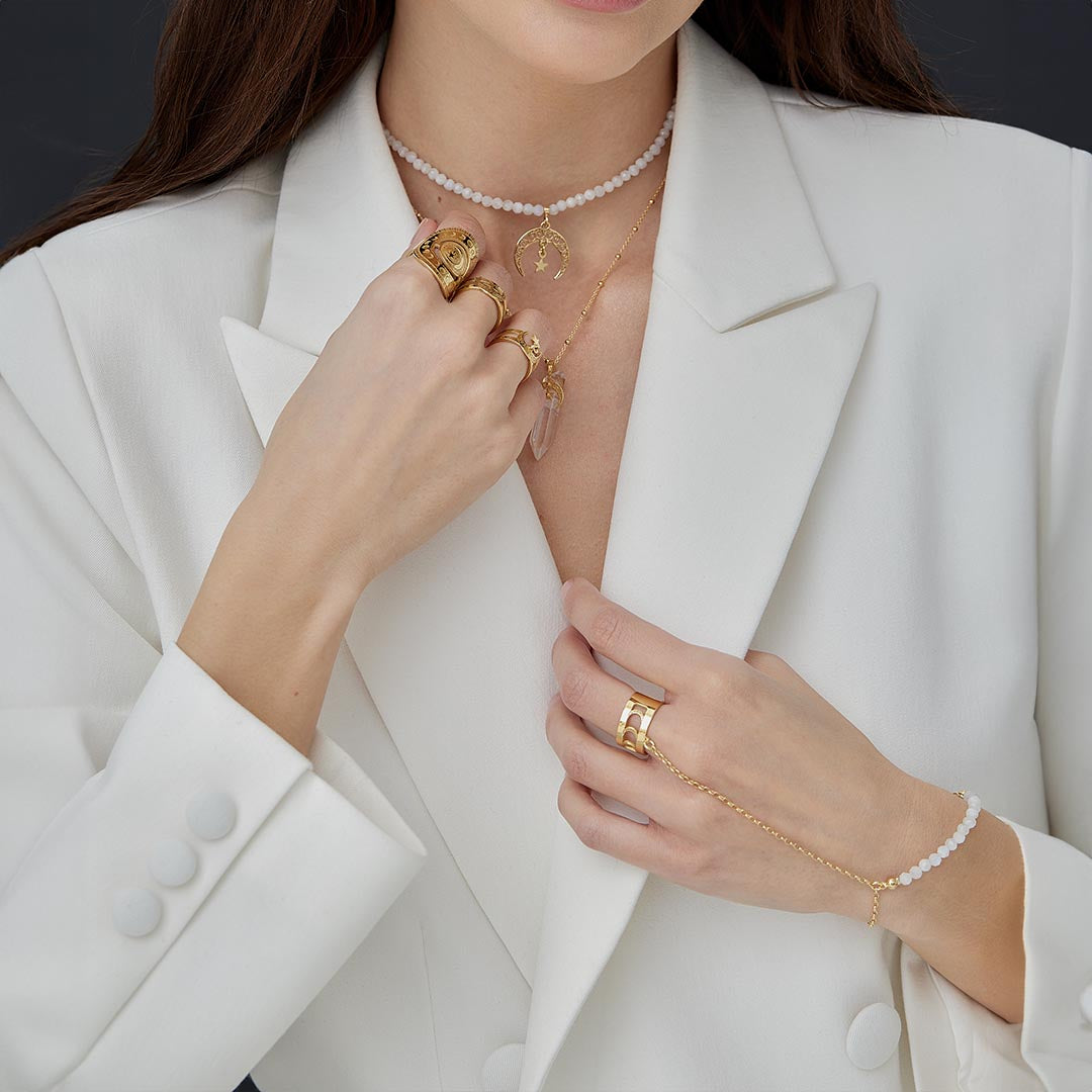 Moon Bracelet and Ring