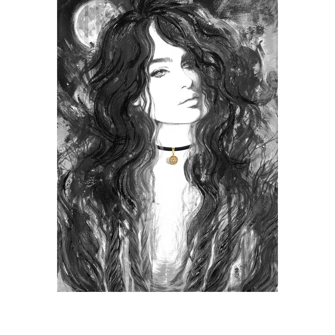 Talisman of the 7 Archangels Black Choker