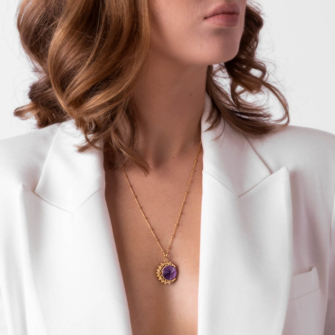 Moon Amethyst Necklace