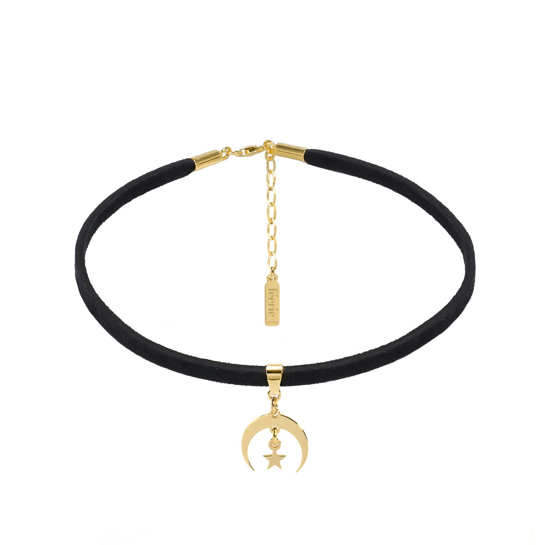 Moon Lunula Black Choker
