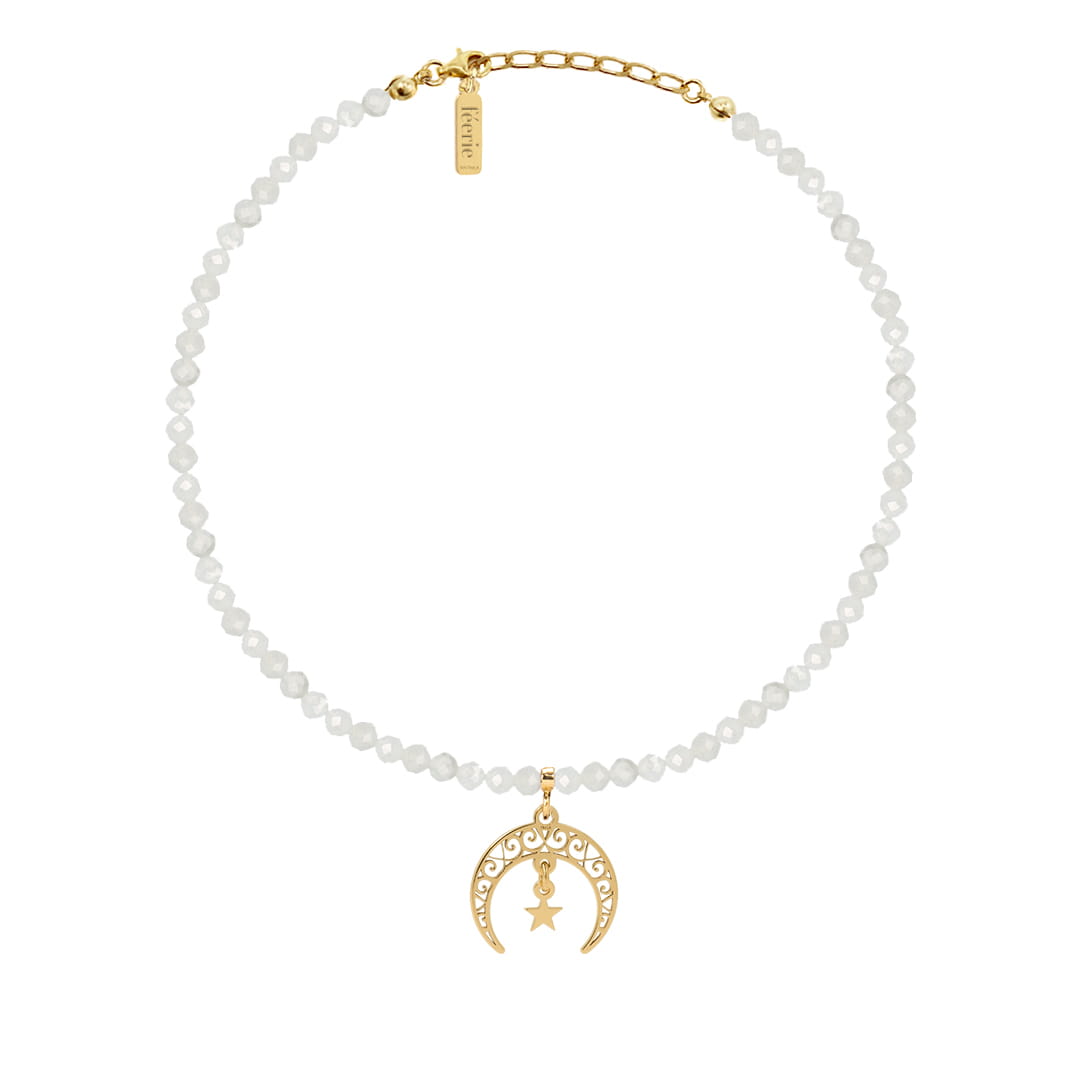 Moon Lunula Moonstone Choker
